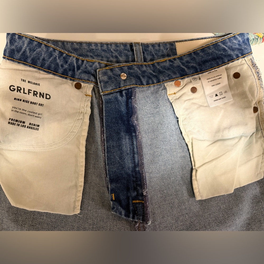 GRLFRND The Melanie High Rise Boot Cut in Lovers Lane (EUC) - Picture 15 of 16